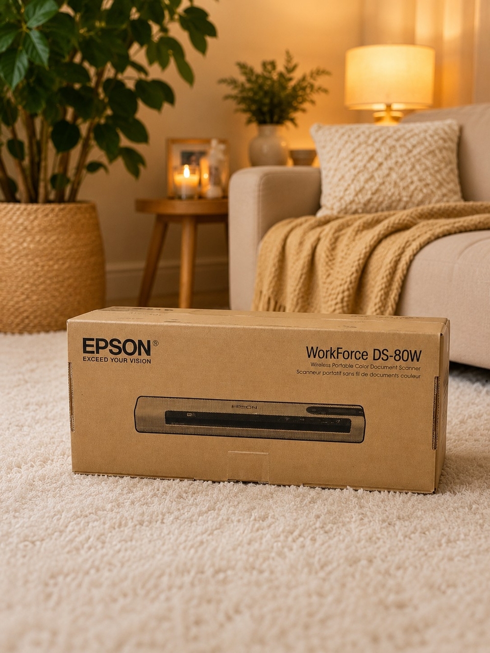 Epson WorkForce DS-80W Portable Scanner - Brown